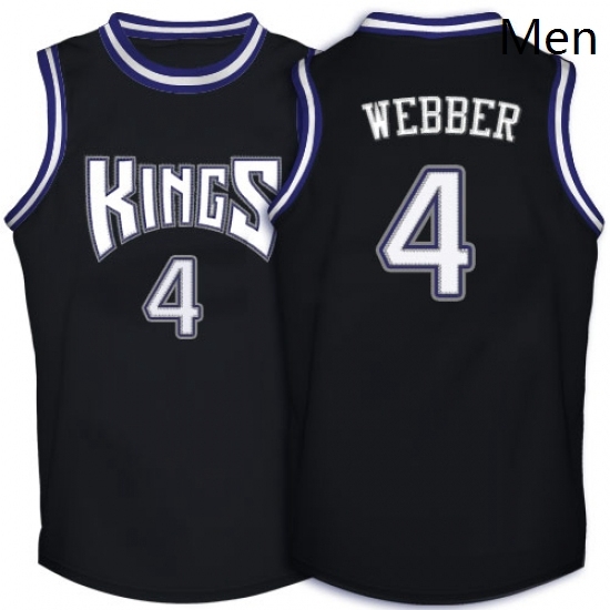 Mens Adidas Sacramento Kings 4 Chris Webber Swingman Black Throwback NBA Jersey Mens Adidas Sacramento Kings 4 Chris Webber Swingman Black Throwback NBA Jersey