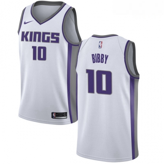 Mens Nike Sacramento Kings 10 Mike Bibby Authentic White NBA Jersey Association Edition Mens Nike Sacramento Kings 10 Mike Bibby Authentic White NBA Jersey Association Edition