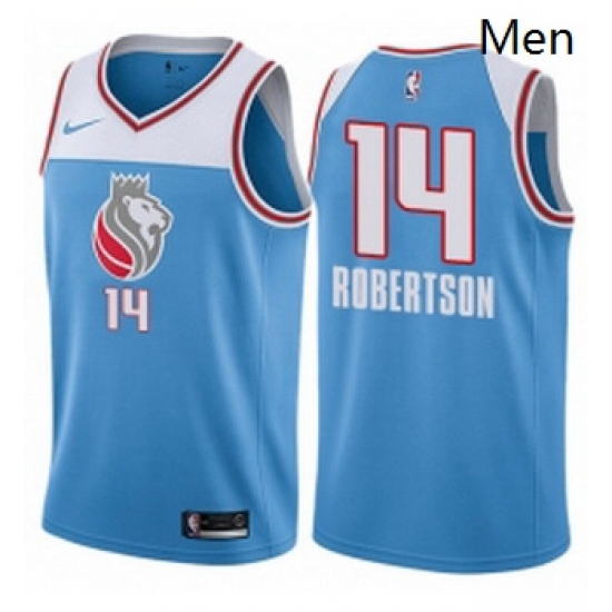 Mens Nike Sacramento Kings 14 Oscar Robertson Swingman Blue NBA Jersey City Edition Mens Nike Sacramento Kings 14 Oscar Robertson Swingman Blue NBA Jersey City Edition