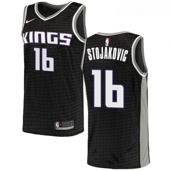 Mens Nike Sacramento Kings 16 Peja Stojakovic Authentic Black NBA Jersey Statement Edition Mens Nike Sacramento Kings 16 Peja Stojakovic Authentic Black NBA Jersey Statement Edition