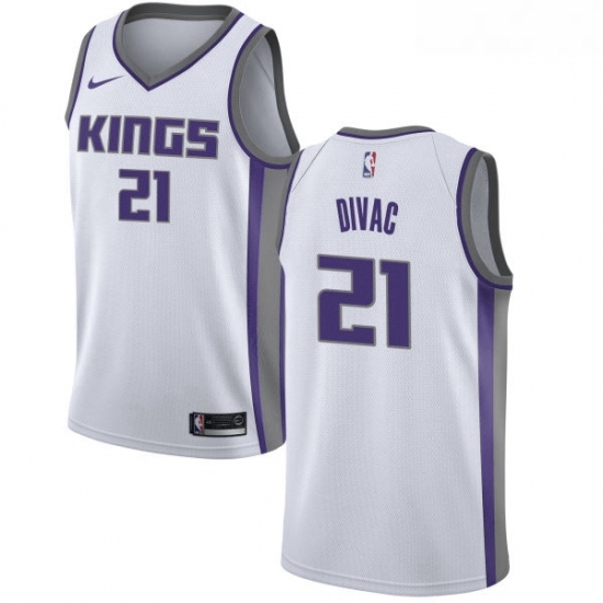 Mens Nike Sacramento Kings 21 Vlade Divac Swingman White NBA Jersey Association Edition Mens Nike Sacramento Kings 21 Vlade Divac Swingman White NBA Jersey Association Edition