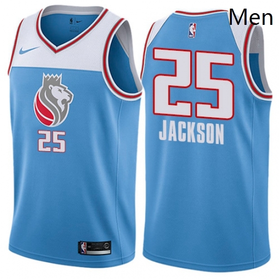Mens Nike Sacramento Kings 25 Justin Jackson Authentic Blue NBA Jersey City Edition Mens Nike Sacramento Kings 25 Justin Jackson Authentic Blue NBA Jersey City Edition