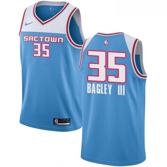 Mens Nike Sacramento Kings 35 Marvin Bagley III Swingman Blue NBA Jersey 2018 19 City Edition Mens Nike Sacramento Kings 35 Marvin Bagley III Swingman Blue NBA Jersey 2018 19 City Edition