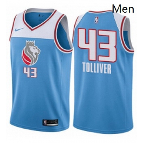 Mens Nike Sacramento Kings 43 Anthony Tolliver Swingman Blue NBA Jersey City Edition Mens Nike Sacramento Kings 43 Anthony Tolliver Swingman Blue NBA Jersey City Edition