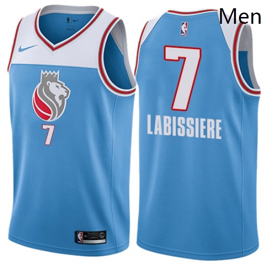 Mens Nike Sacramento Kings 7 Skal Labissiere Swingman Blue NBA Jersey City Edition Mens Nike Sacramento Kings 7 Skal Labissiere Swingman Blue NBA Jersey City Edition