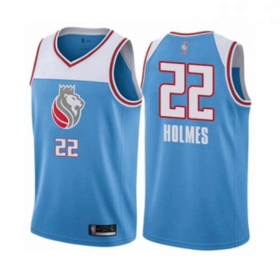 Mens Sacramento Kings 22 Richaun Holmes Authentic Blue Basketball Jersey City Edition Mens Sacramento Kings 22 Richaun Holmes Authentic Blue Basketball Jersey City Edition