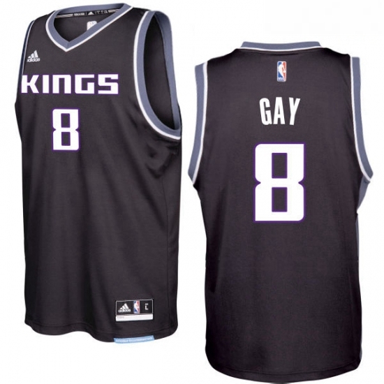 Sacramento Kings 8 Rudy Gay 2016 17 Seasons Black Alternate New Swingman Jersey Sacramento Kings 8 Rudy Gay 2016 17 Seasons Black Alternate New Swingman Jersey