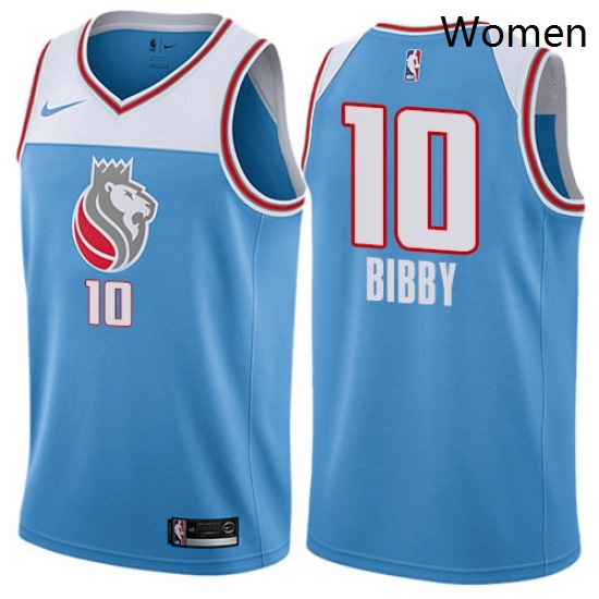 Womens Nike Sacramento Kings 10 Mike Bibby Swingman Blue NBA Jersey City Edition Womens Nike Sacramento Kings 10 Mike Bibby Swingman Blue NBA Jersey City Edition