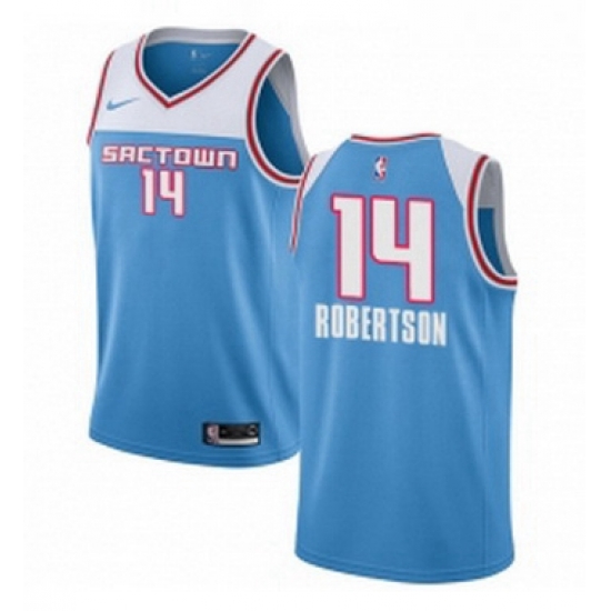 Womens Nike Sacramento Kings 14 Oscar Robertson Swingman Blue NBA Jersey 2018 19 City Edition Womens Nike Sacramento Kings 14 Oscar Robertson Swingman Blue NBA Jersey 2018 19 City Edition