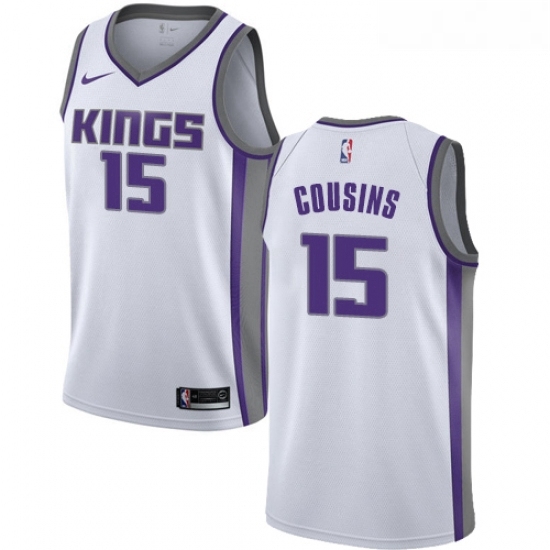 Womens Nike Sacramento Kings 15 DeMarcus Cousins Swingman White NBA Jersey Association Edition Womens Nike Sacramento Kings 15 DeMarcus Cousins Swingman White NBA Jersey Association Edition