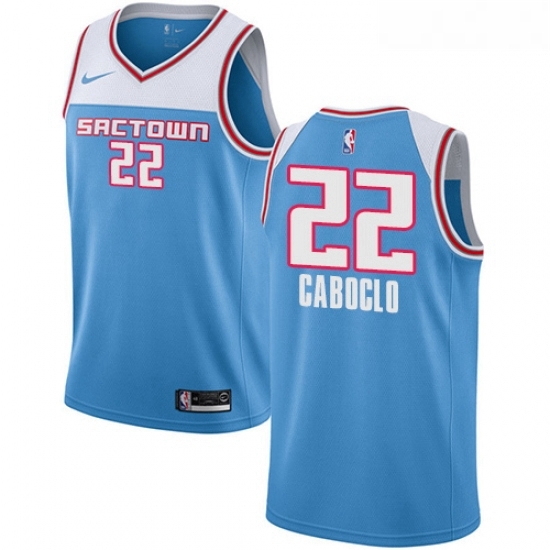 Womens Nike Sacramento Kings 22 Bruno Caboclo Swingman Blue NBA Jersey 2018 19 City Edition Womens Nike Sacramento Kings 22 Bruno Caboclo Swingman Blue NBA Jersey 2018 19 City Edition