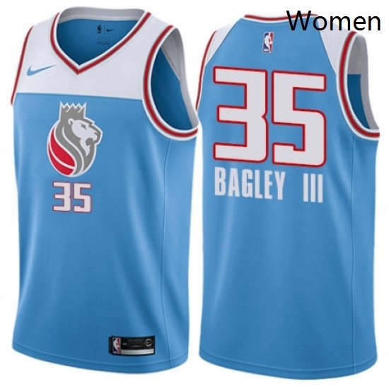 Womens Nike Sacramento Kings 35 Marvin Bagley III Swingman Blue NBA Jersey City Edition Womens Nike Sacramento Kings 35 Marvin Bagley III Swingman Blue NBA Jersey City Edition