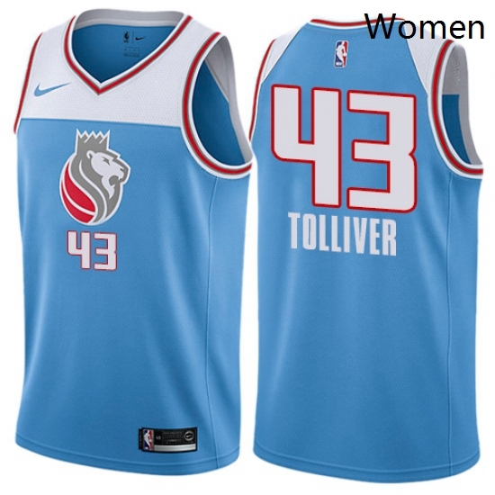 Womens Nike Sacramento Kings 43 Anthony Tolliver Swingman Blue NBA Jersey City Edition Womens Nike Sacramento Kings 43 Anthony Tolliver Swingman Blue NBA Jersey City Edition