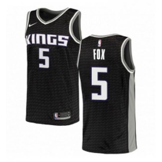 Womens Nike Sacramento Kings 5 DeAaron Fox Authentic Black NBA Jersey Statement Edition Womens Nike Sacramento Kings 5 DeAaron Fox Authentic Black NBA Jersey Statement Edition