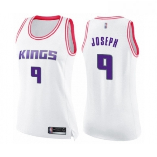 Womens Sacramento Kings 9 Cory Joseph Swingman White Pink Fashion Basketball Jersey Womens Sacramento Kings 9 Cory Joseph Swingman White Pink Fashion Basketball Jersey