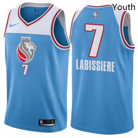 Youth Nike Sacramento Kings 7 Skal Labissiere Swingman Blue NBA Jersey City Edition Youth Nike Sacramento Kings 7 Skal Labissiere Swingman Blue NBA Jersey City Edition