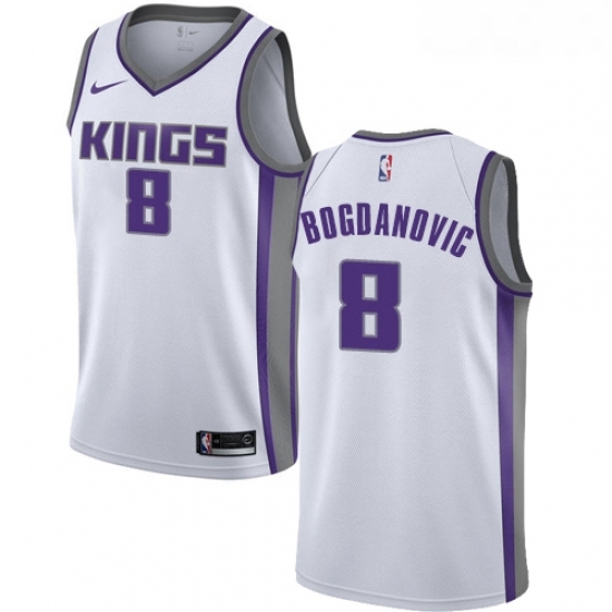 Youth Nike Sacramento Kings 8 Bogdan Bogdanovic Swingman White NBA Jersey Association Edition Youth Nike Sacramento Kings 8 Bogdan Bogdanovic Swingman White NBA Jersey Association Edition