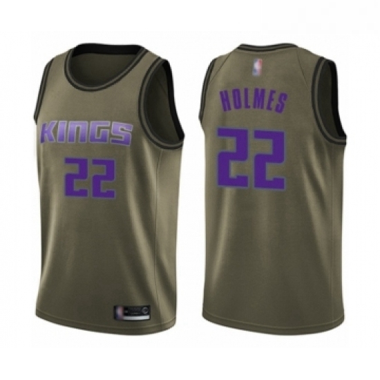 Youth Sacramento Kings 22 Richaun Holmes Swingman Green Salute to Service Basketball Jersey Youth Sacramento Kings 22 Richaun Holmes Swingman Green Salute to Service Basketball Jersey