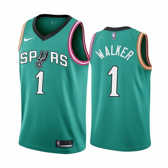 Men San Antonio Spurs 1 Lonnie Walker 2022 23 Teal City Edition Stitched Jersey Men San Antonio Spurs 1 Lonnie Walker 2022 23 Teal City Edition Stitched Jersey