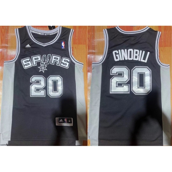 Men San Antonio Spurs 20 Manu Ginobili Black Stitched Basketball Jersey Men San Antonio Spurs 20 Manu Ginobili Black Stitched Basketball Jersey