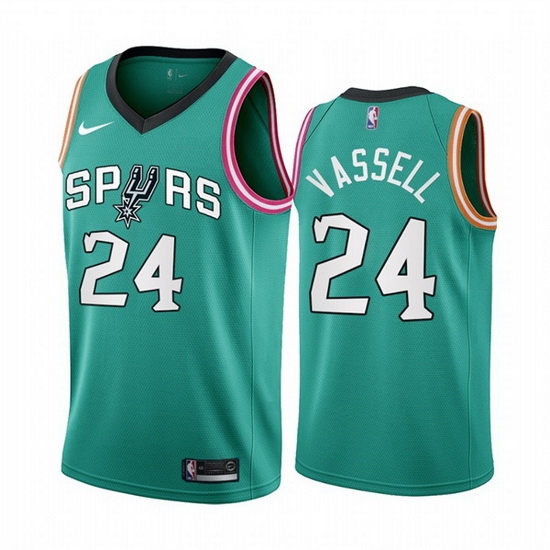 Men San Antonio Spurs 24 Devin Vassell 2022 23 Teal City Edition Stitched Jersey Men San Antonio Spurs 24 Devin Vassell 2022 23 Teal City Edition Stitched Jersey
