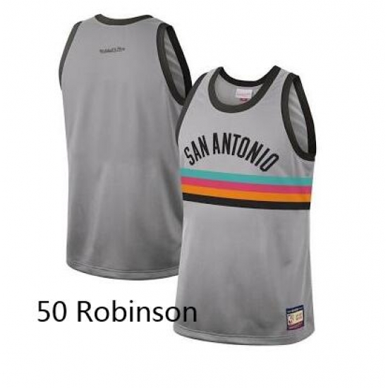 Men Spurs 50 David Robinson Nike City Edition Grey Jersey Men Spurs 50 David Robinson Nike City Edition Grey Jersey