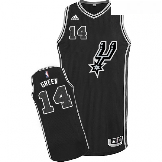 Mens Adidas San Antonio Spurs 14 Danny Green Authentic Black New Road NBA Jersey Mens Adidas San Antonio Spurs 14 Danny Green Authentic Black New Road NBA Jersey