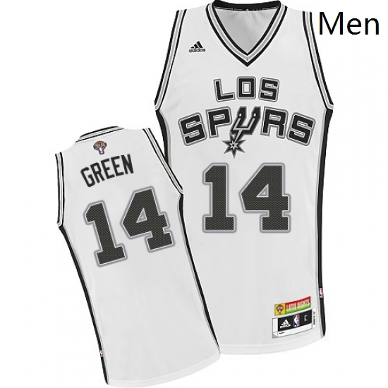 Mens Adidas San Antonio Spurs 14 Danny Green Authentic White Latin Nights NBA Jersey Mens Adidas San Antonio Spurs 14 Danny Green Authentic White Latin Nights NBA Jersey