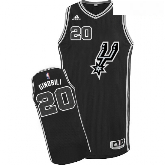Mens Adidas San Antonio Spurs 20 Manu Ginobili Swingman Black New Road NBA Jersey Mens Adidas San Antonio Spurs 20 Manu Ginobili Swingman Black New Road NBA Jersey