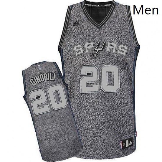 Mens Adidas San Antonio Spurs 20 Manu Ginobili Swingman Grey Static Fashion NBA Jersey Mens Adidas San Antonio Spurs 20 Manu Ginobili Swingman Grey Static Fashion NBA Jersey