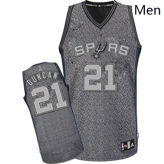 Mens Adidas San Antonio Spurs 21 Tim Duncan Authentic Grey Static Fashion NBA Jersey Mens Adidas San Antonio Spurs 21 Tim Duncan Authentic Grey Static Fashion NBA Jersey