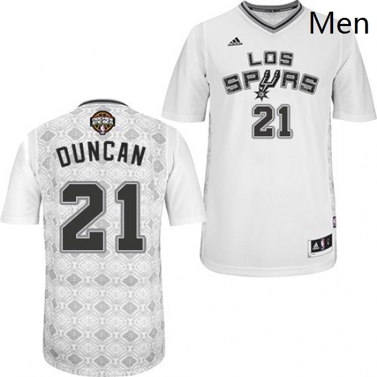 Mens Adidas San Antonio Spurs 21 Tim Duncan Authentic White New Latin Nights NBA Jersey Mens Adidas San Antonio Spurs 21 Tim Duncan Authentic White New Latin Nights NBA Jersey