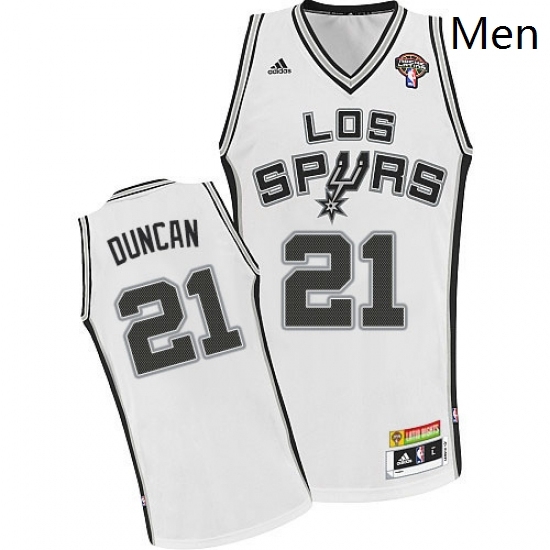 Mens Adidas San Antonio Spurs 21 Tim Duncan Swingman White ABA Hardwood Classic NBA Jersey Mens Adidas San Antonio Spurs 21 Tim Duncan Swingman White ABA Hardwood Classic NBA Jersey
