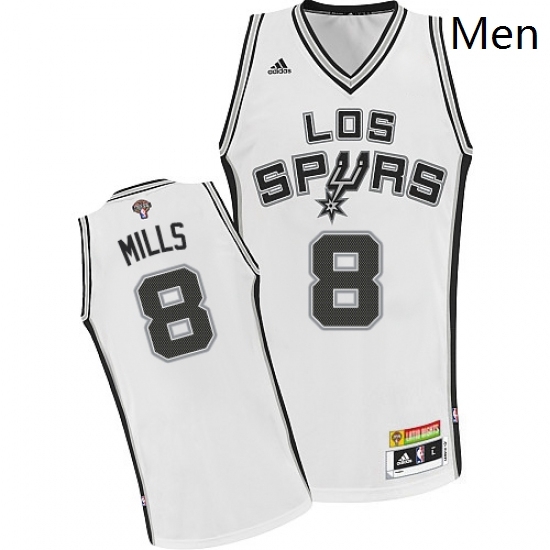 Mens Adidas San Antonio Spurs 8 Patty Mills Swingman White Latin Nights NBA Jersey Mens Adidas San Antonio Spurs 8 Patty Mills Swingman White Latin Nights NBA Jersey