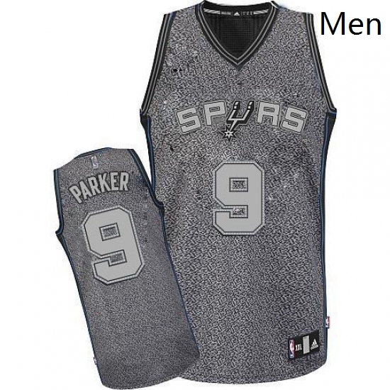 Mens Adidas San Antonio Spurs 9 Tony Parker Authentic Grey Static Fashion NBA Jersey Mens Adidas San Antonio Spurs 9 Tony Parker Authentic Grey Static Fashion NBA Jersey