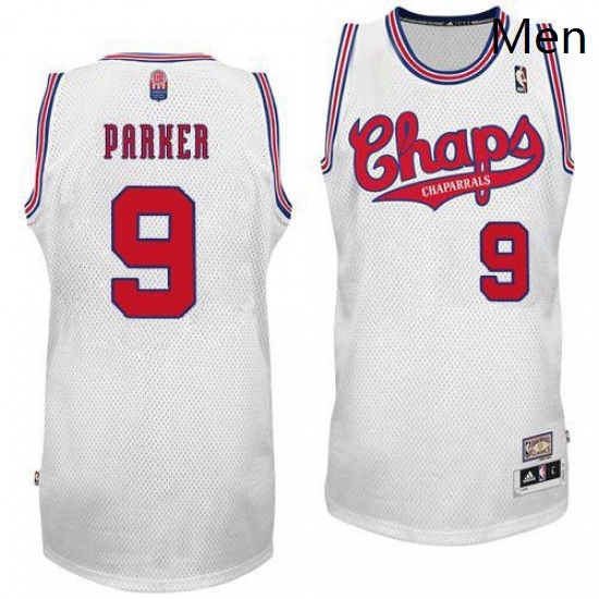 Mens Adidas San Antonio Spurs 9 Tony Parker Authentic White ABA Hardwood Classic NBA Jersey Mens Adidas San Antonio Spurs 9 Tony Parker Authentic White ABA Hardwood Classic NBA Jersey