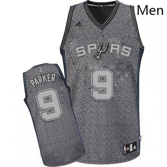 Mens Adidas San Antonio Spurs 9 Tony Parker Swingman Grey Static Fashion NBA Jersey Mens Adidas San Antonio Spurs 9 Tony Parker Swingman Grey Static Fashion NBA Jersey