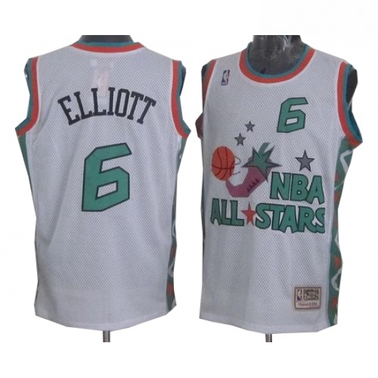 Mens Mitchell and Ness San Antonio Spurs 6 Sean Elliott Authentic White 1996 All Star Throwback NBA Jersey Mens Mitchell and Ness San Antonio Spurs 6 Sean Elliott Authentic White 1996 All Star Throwback NBA Jersey