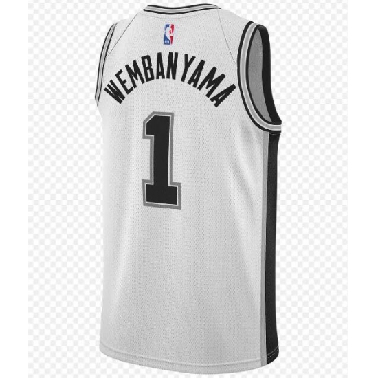 Men's NBA San Antonio Spurs #1 Victor Wembanyama White Icon Edition Jersey Men's NBA San Antonio Spurs #1 Victor Wembanyama White Icon Edition Jersey