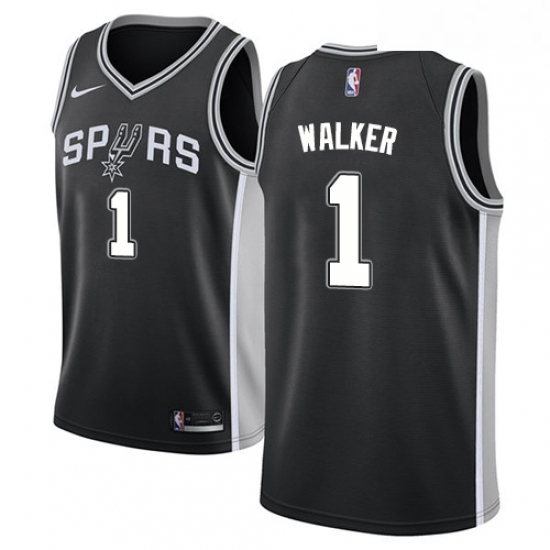Mens Nike San Antonio Spurs 1 Lonnie Walker Swingman Black NBA Jersey Icon Edition Mens Nike San Antonio Spurs 1 Lonnie Walker Swingman Black NBA Jersey Icon Edition