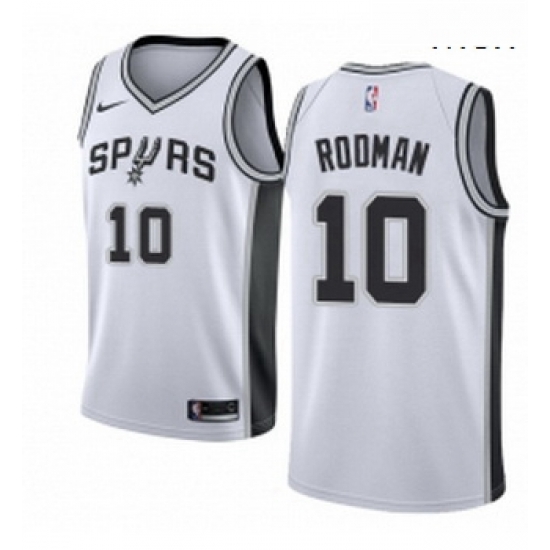 Mens Nike San Antonio Spurs 10 Dennis Rodman Authentic White Home NBA Jersey Association Edition Mens Nike San Antonio Spurs 10 Dennis Rodman Authentic White Home NBA Jersey Association Edition