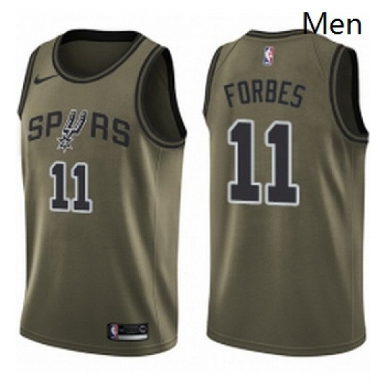 Mens Nike San Antonio Spurs 11 Bryn Forbes Swingman Green Salute to Service NBA Jersey Mens Nike San Antonio Spurs 11 Bryn Forbes Swingman Green Salute to Service NBA Jersey