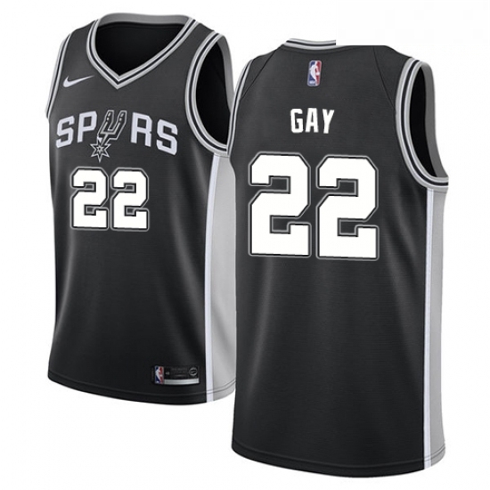 Mens Nike San Antonio Spurs 22 Rudy Gay Swingman Black Road NBA Jersey Icon Edition Mens Nike San Antonio Spurs 22 Rudy Gay Swingman Black Road NBA Jersey Icon Edition