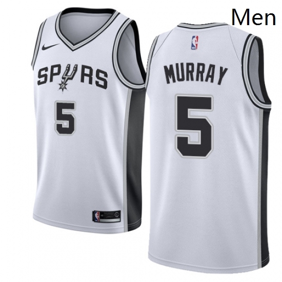 Mens Nike San Antonio Spurs 5 Dejounte Murray Authentic White Home NBA Jersey Association Edition Mens Nike San Antonio Spurs 5 Dejounte Murray Authentic White Home NBA Jersey Association Edition