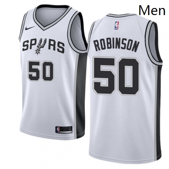 Mens Nike San Antonio Spurs 50 David Robinson Authentic White Home NBA Jersey Association Edition Mens Nike San Antonio Spurs 50 David Robinson Authentic White Home NBA Jersey Association Edition