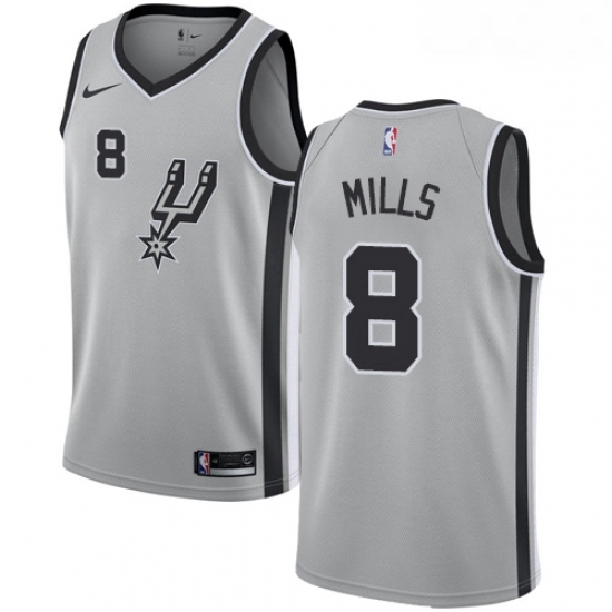 Mens Nike San Antonio Spurs 8 Patty Mills Swingman Silver Alternate NBA Jersey Statement Edition Mens Nike San Antonio Spurs 8 Patty Mills Swingman Silver Alternate NBA Jersey Statement Edition