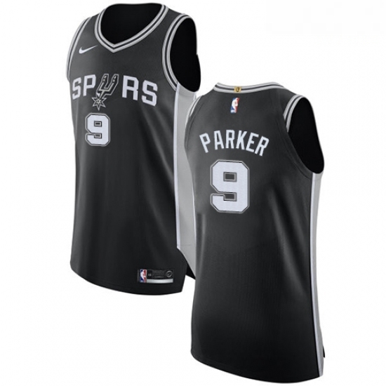 Mens Nike San Antonio Spurs 9 Tony Parker Authentic Black Road NBA Jersey Icon Edition Mens Nike San Antonio Spurs 9 Tony Parker Authentic Black Road NBA Jersey Icon Edition