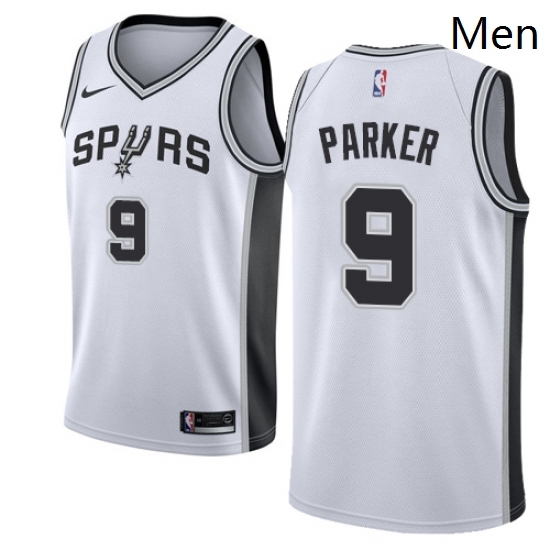 Mens Nike San Antonio Spurs 9 Tony Parker Authentic White Home NBA Jersey Association Edition Mens Nike San Antonio Spurs 9 Tony Parker Authentic White Home NBA Jersey Association Edition