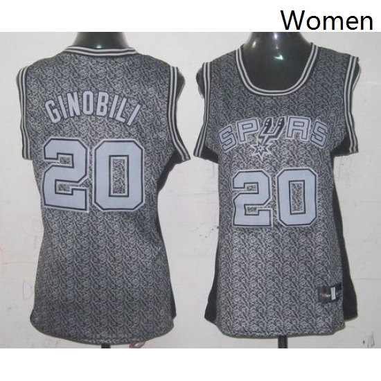 Womens Adidas San Antonio Spurs 20 Manu Ginobili Swingman Grey Static Fashion NBA Jersey Womens Adidas San Antonio Spurs 20 Manu Ginobili Swingman Grey Static Fashion NBA Jersey