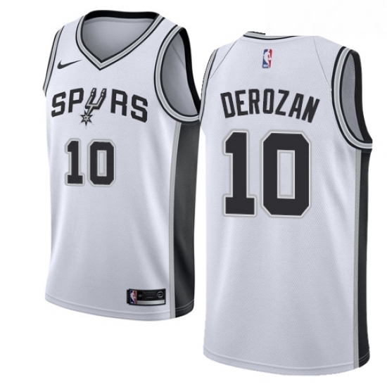 Womens Nike San Antonio Spurs 10 DeMar DeRozan Authentic White NBA Jersey Association Edition Womens Nike San Antonio Spurs 10 DeMar DeRozan Authentic White NBA Jersey Association Edition